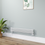 Ventura White Oval Unique Designer Radiator 175x1200mm Single Panel 1147 BTU image 1