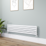 Riace White Flat Designer Radiator 350x1600mm Single Panel 2109 BTU image 1