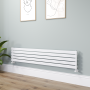 Riace White Flat Designer Radiator 350x1800mm Single Panel 2372 BTU image 1