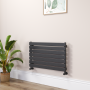 Riace Midnight Black Flat Designer Radiator 490x800mm Single Panel 1546 BTU image 1