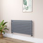 Riace Dark Grey Anthracite Flat Designer Radiator 630x1200mm Single Panel 2881 BTU image 1