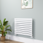 Riace White Flat Designer Radiator 630x800mm Single Panel 1990 BTU image 1