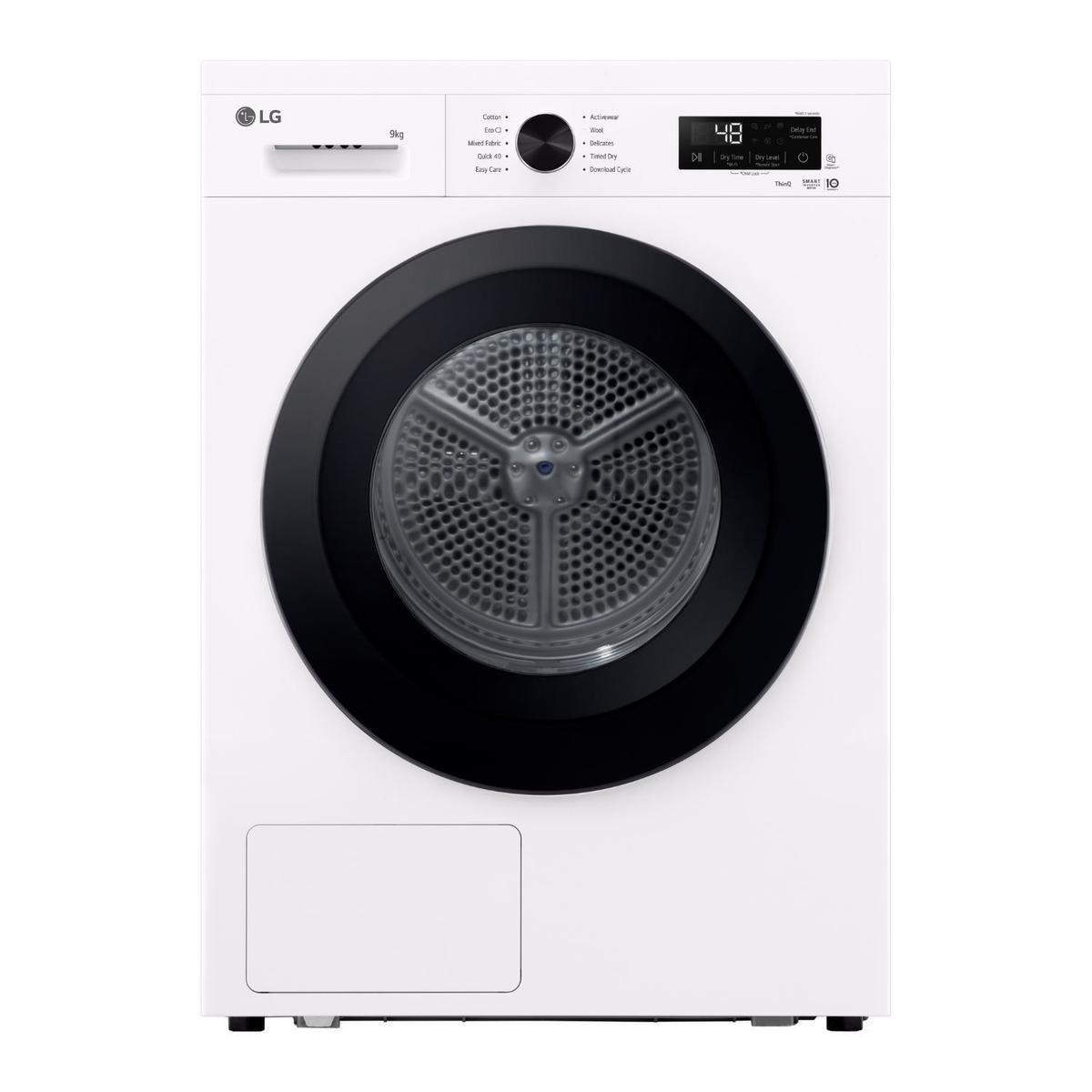 LG X10 Series ThinQ 9kg Heat Pump Tumble Dryer - White image 1