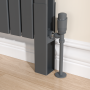 Riace Anthracite Designer Radiator Feet -Suitable for Flat Double Panel Radiator image 1
