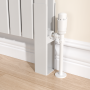 Riace White Designer Radiator Feet -Suitable for Flat Double Panel Radiator image 1