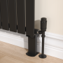 Riace Black Designer Radiator Feet -Suitable for Single and Double Panel Radiator image 1