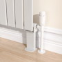 Riace White Designer Radiator Feet -Suitable for Single and Double Panel Radiator image 1