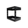 8U Open Frame Wall Mount Equipment Rack Adjustable Depth image 1