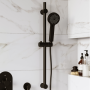 GRADE A1 - Matt Black 3 Function Round Slide Rail Kit - Arissa