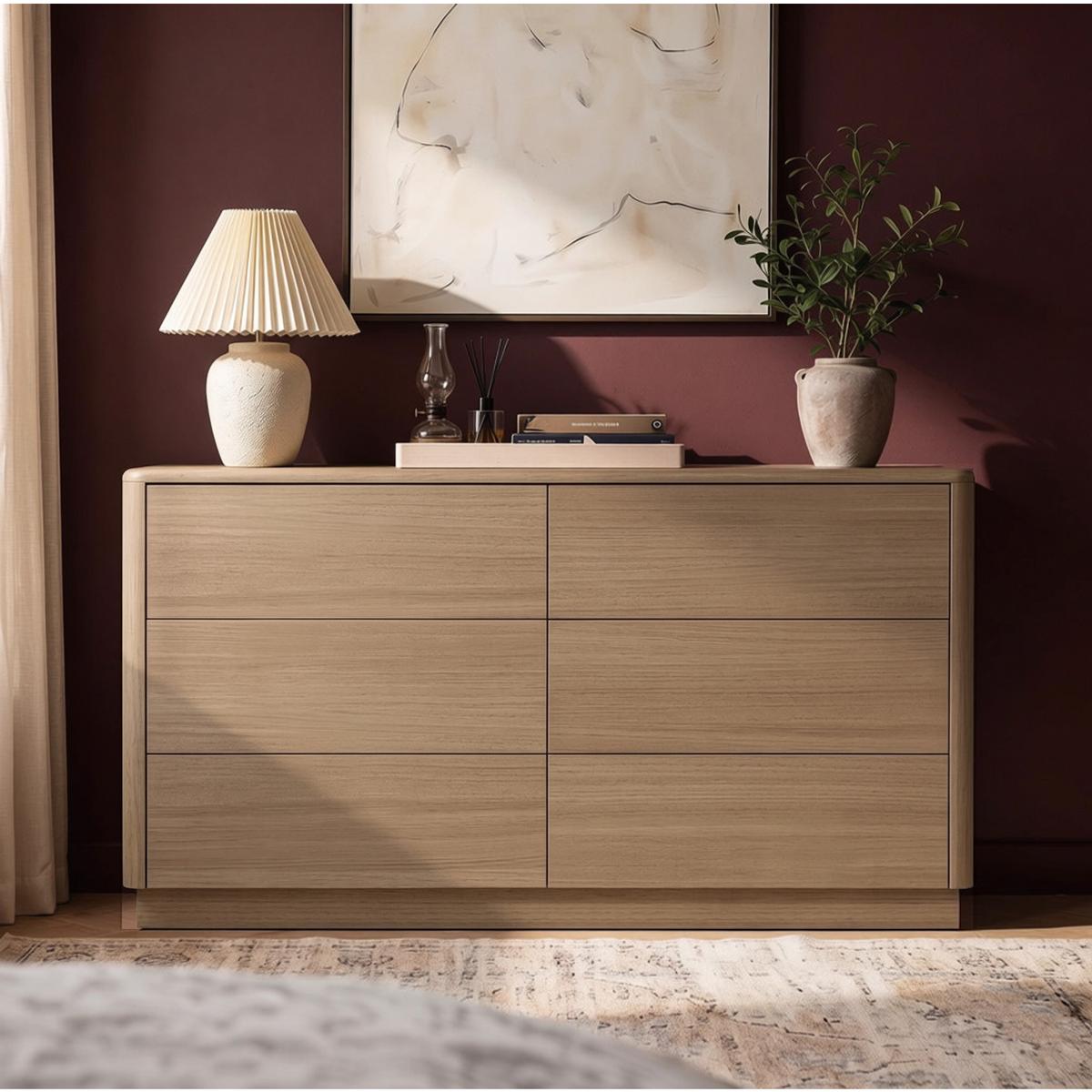 Rowan 6 Drawer Chest in Oak Effect  image 1