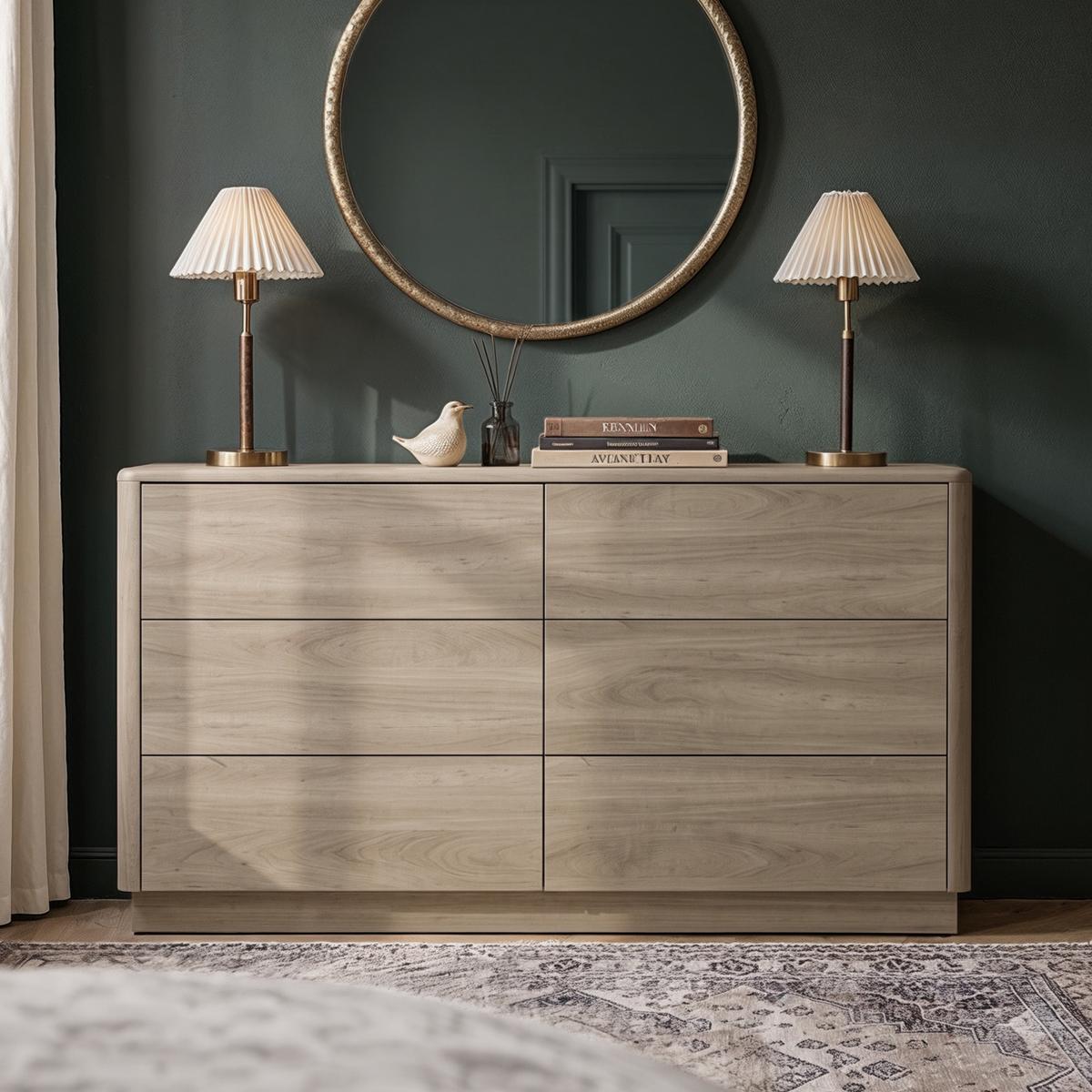 Rowan 6 Drawer Chest in Light Oak Effect  image 1