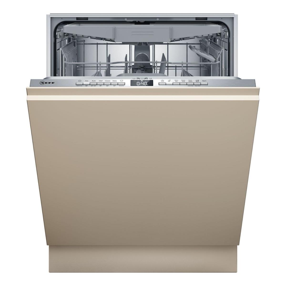 Neff N50 Integrated Dishwasher - Smart Wi-Fi C-rated Silver Control Panel image 1