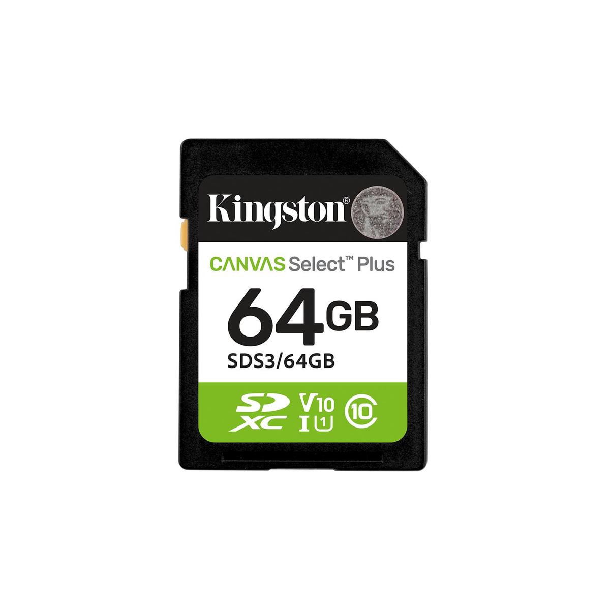 Kingston Canvas Select Plus 64GB SDXC UHS-I Memory Card image 1