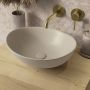 Matt Beige Oval Countertop Basin 410mm - Shell image 1