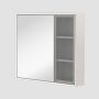 Double Door Beige Bathroom Mirror Cabinet with Lights Demister & Shaver Socket - Sidra image 1