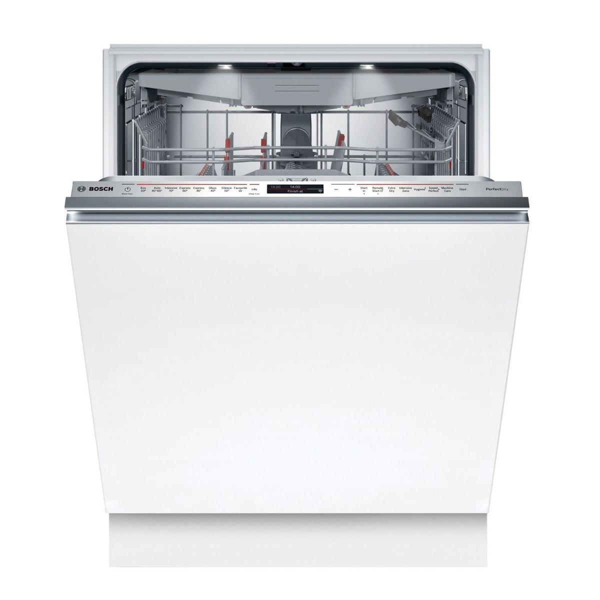 Bosch Series 8 Integrated Dishwasher - Smart Wi-Fi A-Rated Silver control panel image 1