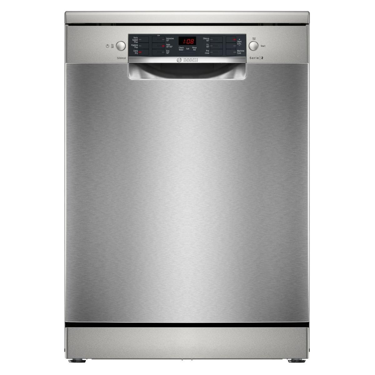 GRADE A2 - Bosch Series 2 Freestanding Dishwasher -  ActiveWater, Brushed steel anti-fingerprint