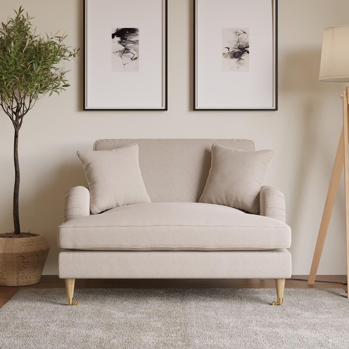 ONLY OPENED - Beige Fabric Loveseat - Payton image 1