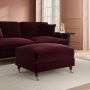 ALMOST PERFECT - Burgundy Velvet Footstool - Payton