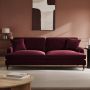 ALMOST PERFECT - Burgundy Velvet 4 Seater Sofa - Payton
