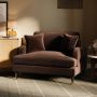 Brown Chenille Love Seat – Payton image 1