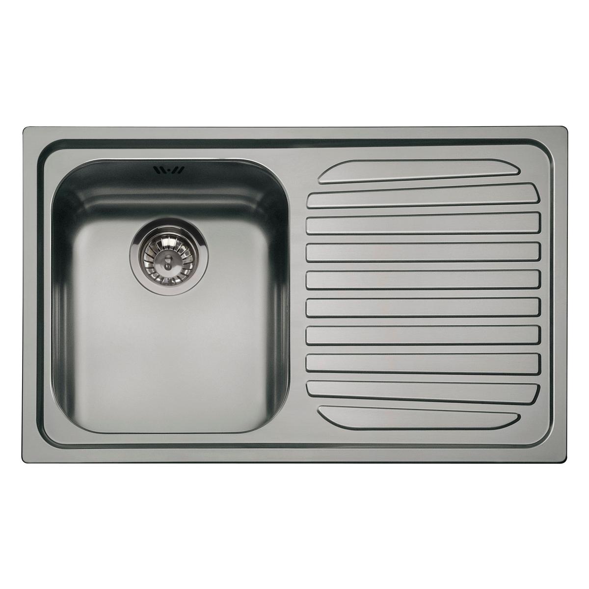 Smeg SP791DN 79cm Alba Stainless Steel Black PVD Finish Single Bowl Single Right Hand Drainer Inset image 1