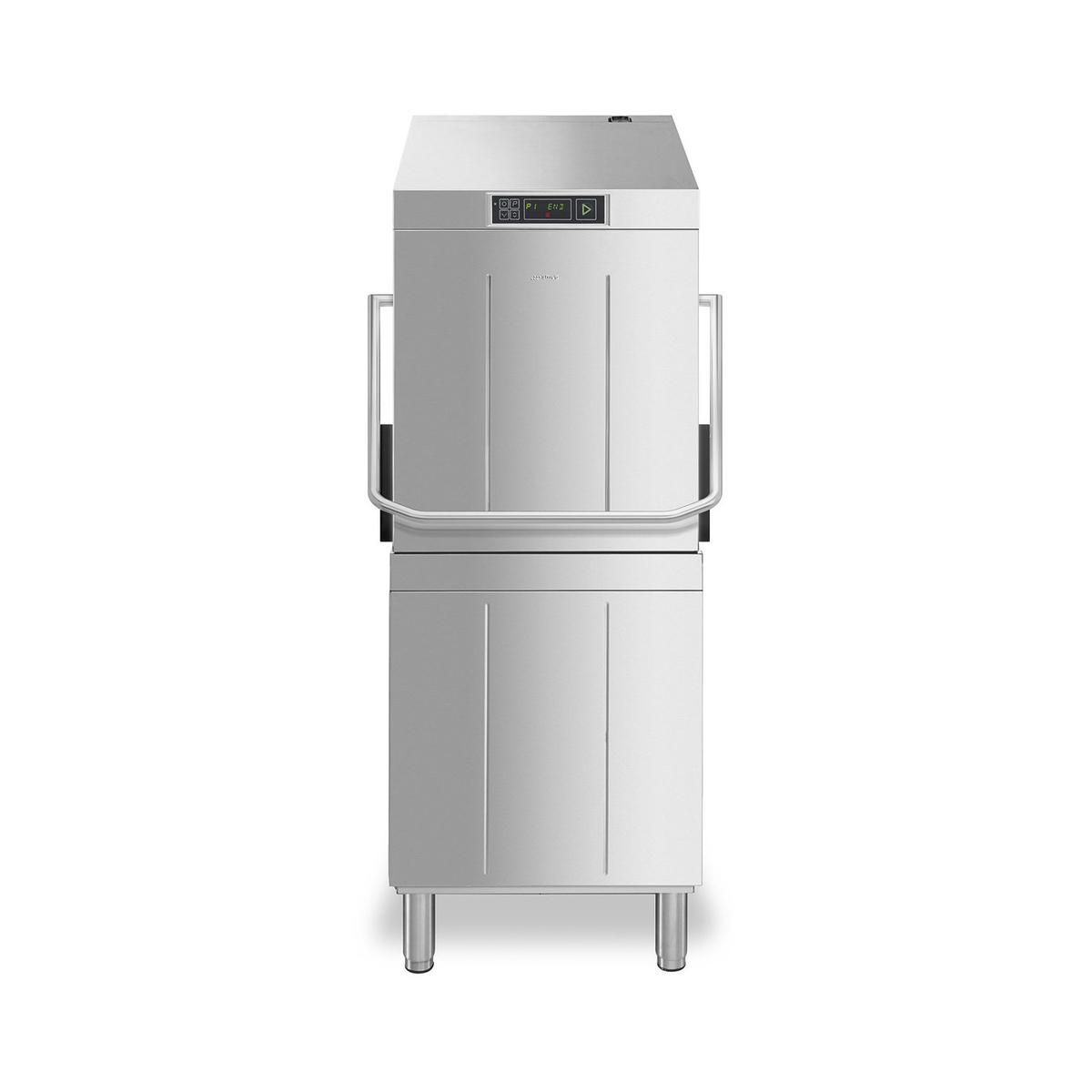 Smeg Professional SPH515S Topline Pass Through Hood Dishwasher with Water Softener & Drain Pump - 500mm Basket Multiphase