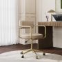 ALMOST PERFECT - Beige Faux Leather Swivel Office Chair - Soren 