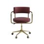 Burgundy Faux Leather Swivel Office Chair - Soren  image 1