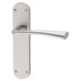 Internal Pearl Nickel Lever Fire Door Handle with Latch and Hinges Pack - 65mm Latch - Struma - XL Joinery image 1