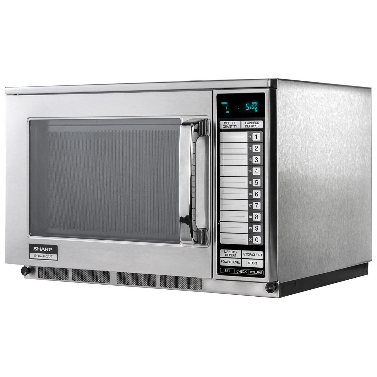 GRADE A2 - Sharp R24AT 1900W Commercial Microwave Heavy Duty Programmable Touch Control