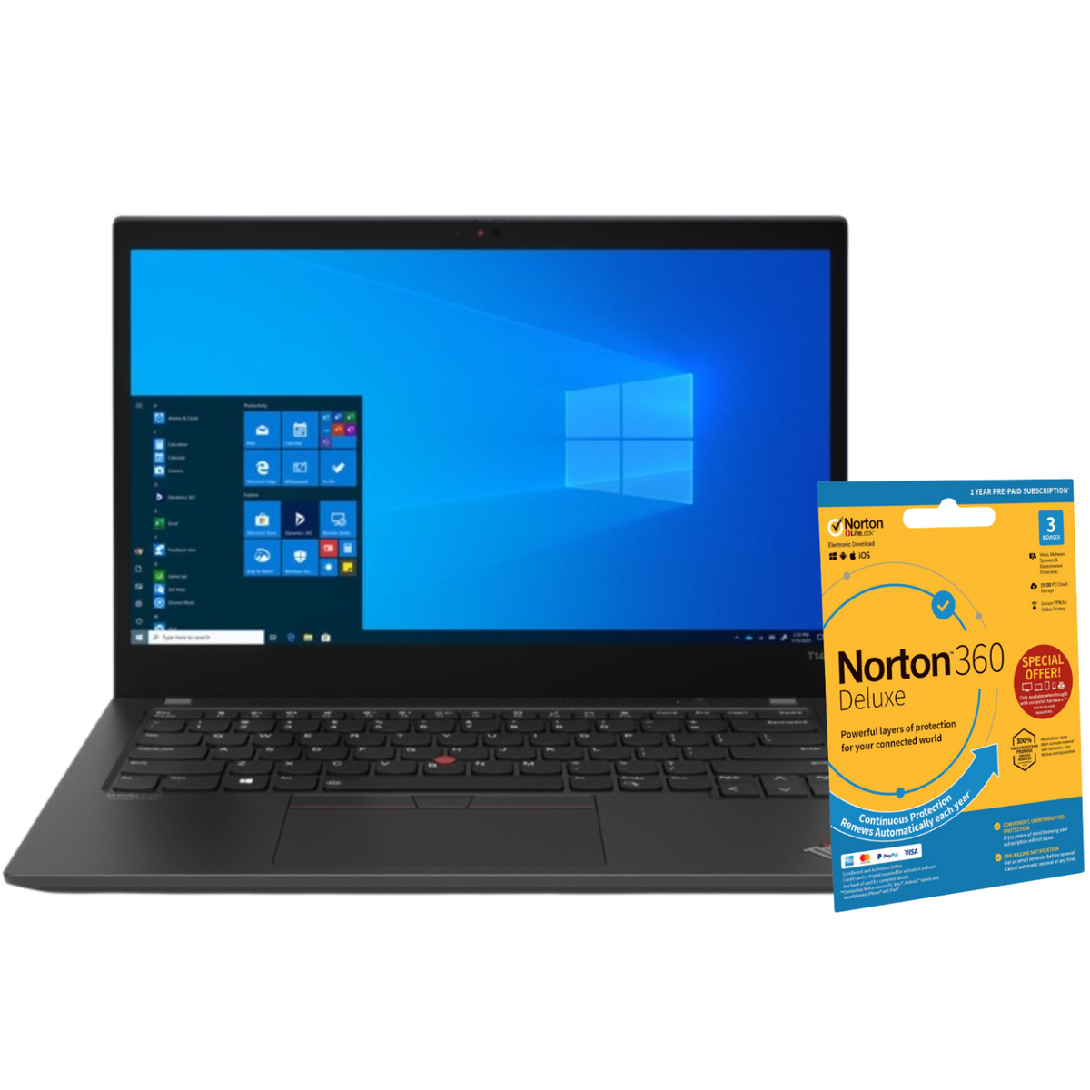 Refurbished Lenovo ThinkPad T14s G2 Core i7 10th Gen 16GB RAM 512GB SSD 14 Inch Windows 11 Pro Laptop image 1