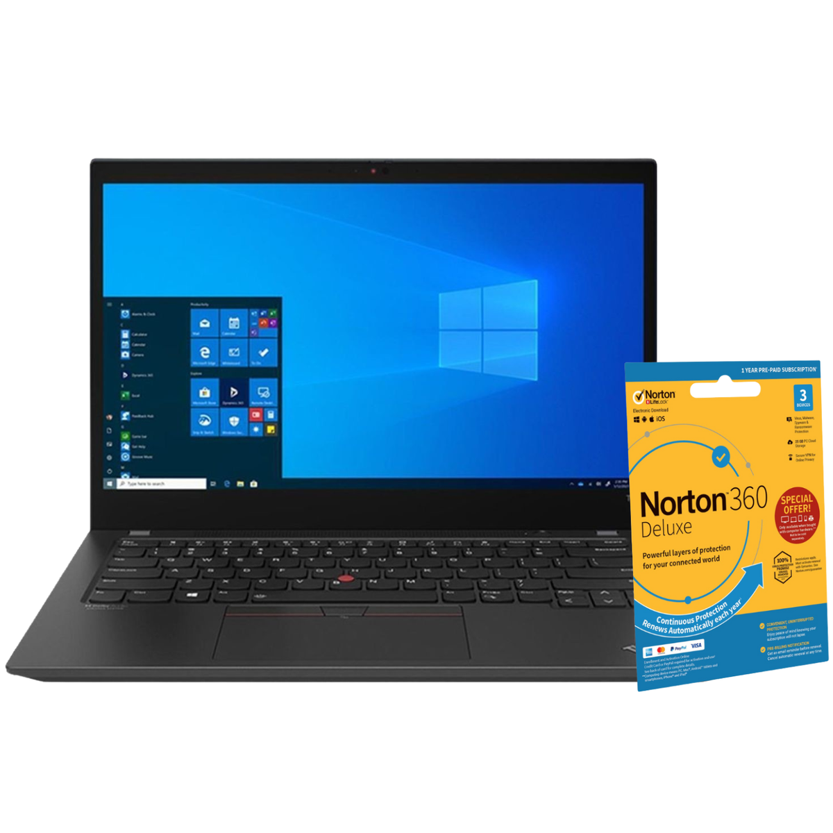 Refurbished Lenovo ThinkPad T14S Intel Core i7 10th gen 16GB RAM 256GB SSD 14 Inch Windows 11 Pro Laptop image 1