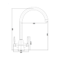 ALMOST PERFECT - Copper Dual Lever Monobloc Kitchen Mixer Tap - Enza Tamara image 2