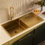 ALMOST PERFECT - Tamara Inset Single Bowl with Drainer Brass