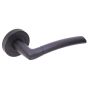 Internal Matt Black Bathroom Lever Door Handle with Lock, Latch and Hinges Pack - 65mm Latch - Tanaro - XL Joinery image 1