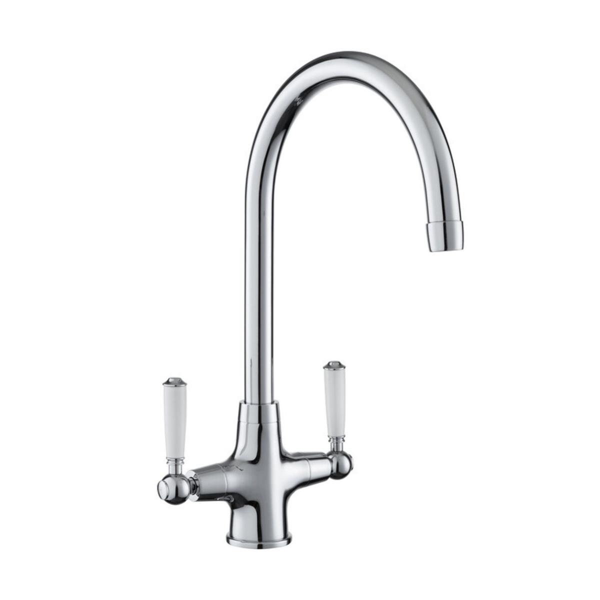 Rangemaster AquaClassic Double Lever Kitchen Mixer Tap - Chrome image 1