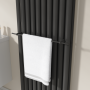 Black Designer Towel Holder for Steel & Electric Radiators - 620mm image 1