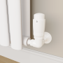Refurbished - Elego White Modern TRV Corner Thermostatic Radiator Valves With Lockshield