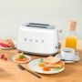 Smeg TSF01WHUK 2-Slice Retro White Toaster ? Stylish Fast Toasting image 2