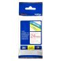 Brother Gloss Red on White 24mm Labelling Tape image 1