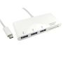 OEM USB-C 3-Port USB Hub With Card Reader White image 1