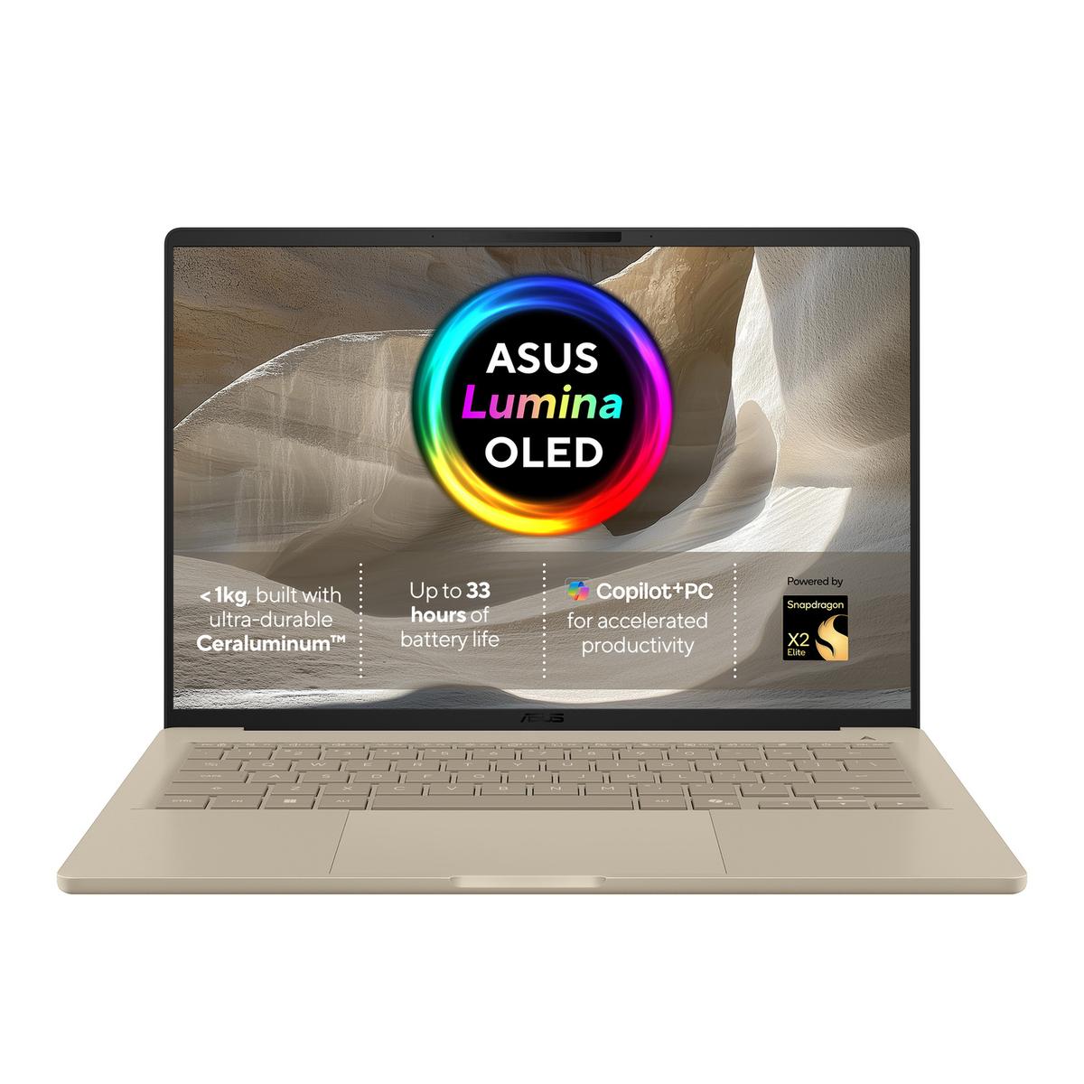 ASUS Zenbook A14 Qualcomm Snapdragon X2 Elite 16GB RAM 1TB SSD 14 Inch Windows 11 Laptop image 1