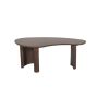 Large Curved Walnut Coffee Table with 3 Legs - Ivan image 1