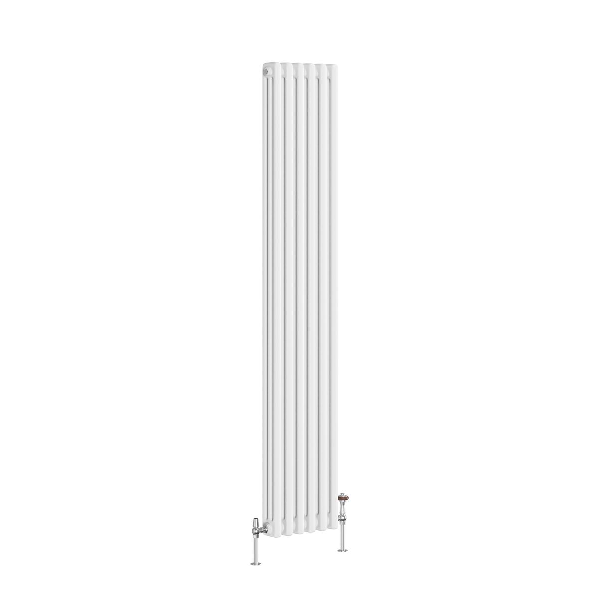 GRADE A1 - Reggio White Vertical Triple Column Traditional Radiator 1500x290mm 2813 BTU - Cast Iron Style