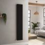 Riace Midnight Black Vertical Flat Designer Radiator 1600x272mm Double Panel 2458 BTU image 5