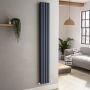 Sorrento Anthracite Vertical Oval Designer Radiator 1800x236mm Double Panel 2491 BTU image 5