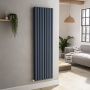 Sorrento Anthracite Vertical Oval Designer Radiator 1600x472mm Double Panel 4468 BTU image 5