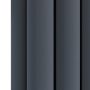 GRADE A2 - Sorrento Anthracite Vertical Oval Designer Radiator 1600x472mm Double Panel 4468 BTU