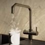 Antique Brass 3 in 1 Instant Boiling Hot Kitchen Mixer Square Tap with 3L Boiler - Pronto Vesta image 1